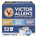 Victor Allen's Coffee Variety Pack (Morning Blend, Donut Shop Blend, and French Roast), 32 Count, Single Serve Coffee Pods for Keurig K-Cup Brewers