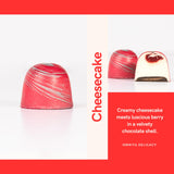 OMNIYA Delicacy Chocolate Galaxy Bonbon (7.5 oz) - 12 Pcs Gourmet White Chocolate with Raspberry and Cheesecake Crème - Luxurious Artisan Dessert Gift