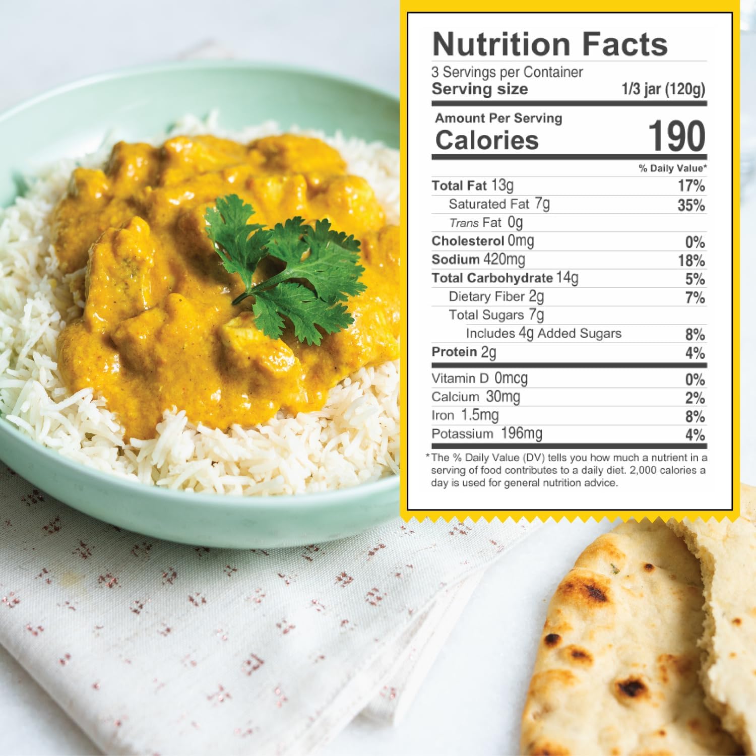 Khazana ORGANIC Chicken Korma Indian Simmer Sauce - 6 x 12.7oz Jars | Non-GMO, Vegan, Gluten Free, Kosher | Authentic Indian Meals Made Easy at Home!