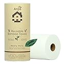 ANJIA® Jumbo Roll 40 Sheets/Roll Heavy Duty Reusable Bamboo Rayon Towels Great as Kitchen Towels, Dish Towels, Cleaning Rags, Shop Towels, and Swedish