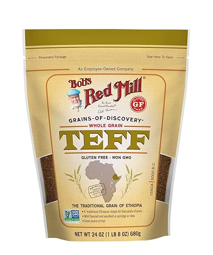 Bob's Red Mill Whole Grain Teff, 24oz (Pack of 1) - Non GMO, Whole Grain, Vegan, Kosher