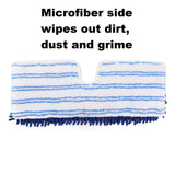 Tidy Monster 3 Pack Mop Refills Compatible with O-Ceda Dua-Action Microfiber Mop, Replacement Mop Heads for Dry/Wet Use, Machine Washable Double Sided