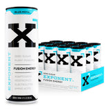 Exponent - Blue Nova Fusion Energy Drink | Pack of 12, 355mL Cans | Cool Berry Flavor with Citrus Notes | Zero Sugar & Sucralose | Naturally Sourced