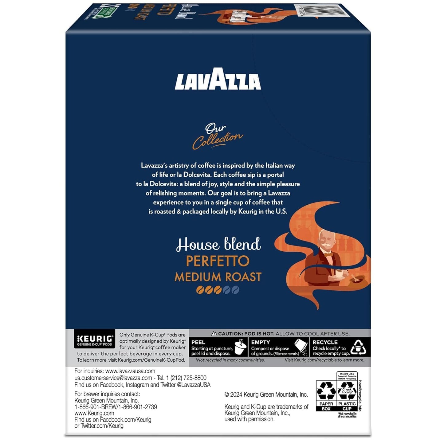 Lavazza Perfetto Keurig 2.0 K-Cup Pack, 64 Count