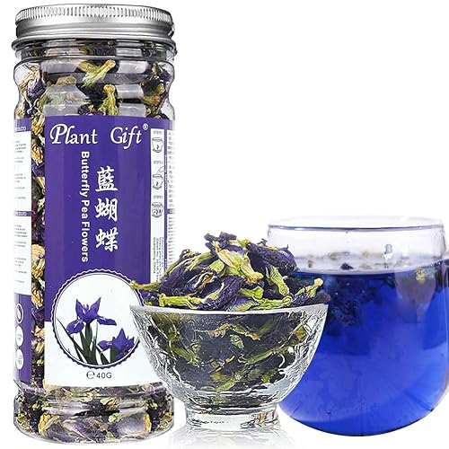 Plant Gift Dried Blue Butterfly Pea Flowers Tea, (Clitoria Ternatea) Edible Flowers, Dragon Pea Flower, Butterflies Tea Recipes Food Coloring