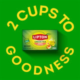 Lipton Peach Green Tea Bags, Flavored, Unsweetened Teabags for Hot Tea or Peach Iced Tea with Caffeine and Flavonoids, 20 Total Tea Bags