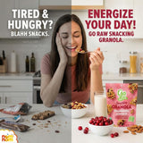 Granola Cranberry Almond - 8oz Bags - Pack of 3 - Organic Granola Cereal Granola Mix - Granola for Yogurt Vegan Dessert Lactose Free Snack