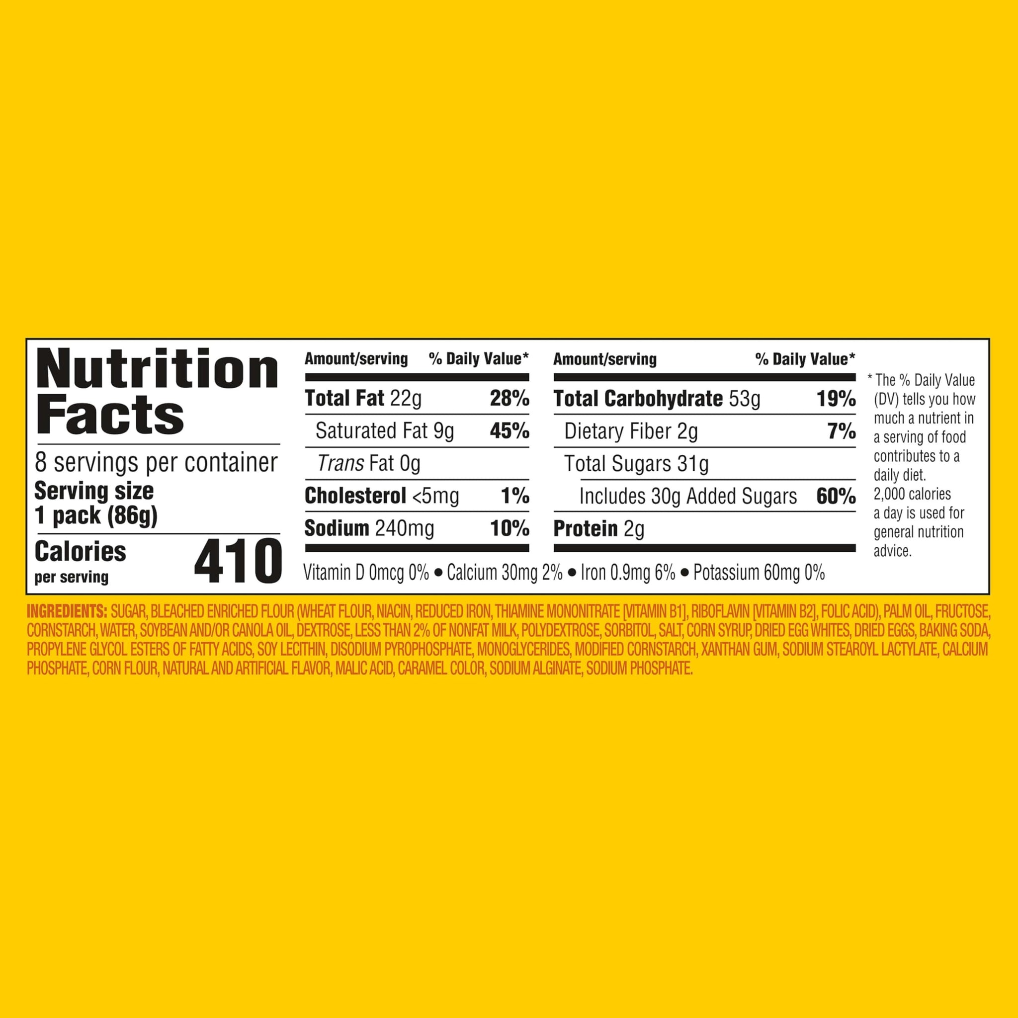 OREO Golden Cakesters Soft Snack Cakes, 8-3.03 oz Snack Packs