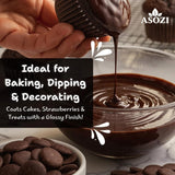 Dark Chocolate Melting Wafers 5lb - Smooth and Creamy, Perfect for Dipping, Baking, Candy Making, and Decorating Desserts - Ideal for Fountains, Coating, and Molded Chocolates (Dark)