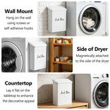 rumlick Magnetic Lint Bin for Laundry Room- Wall Mounted Metal Lint Box Holder Trash Can with Dryer Lint Brush, Laundry Room Organization and Storage