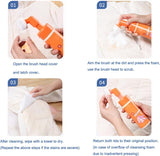 FAFOUR Dry Cleaning Agent with Brush Head for Down Jacket, 160ml Foam Dry Cleaner, Dry Foam Cleaner, Wash-Free Clothing Foam Spray, One Wipe