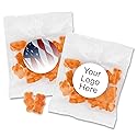 Custom Gummy Bears - Champagne Flavor, Personalized Champagne Gummy Bears Packs - 24 Quantity - $1.80 Each - Promotional Product/Bulk with Your