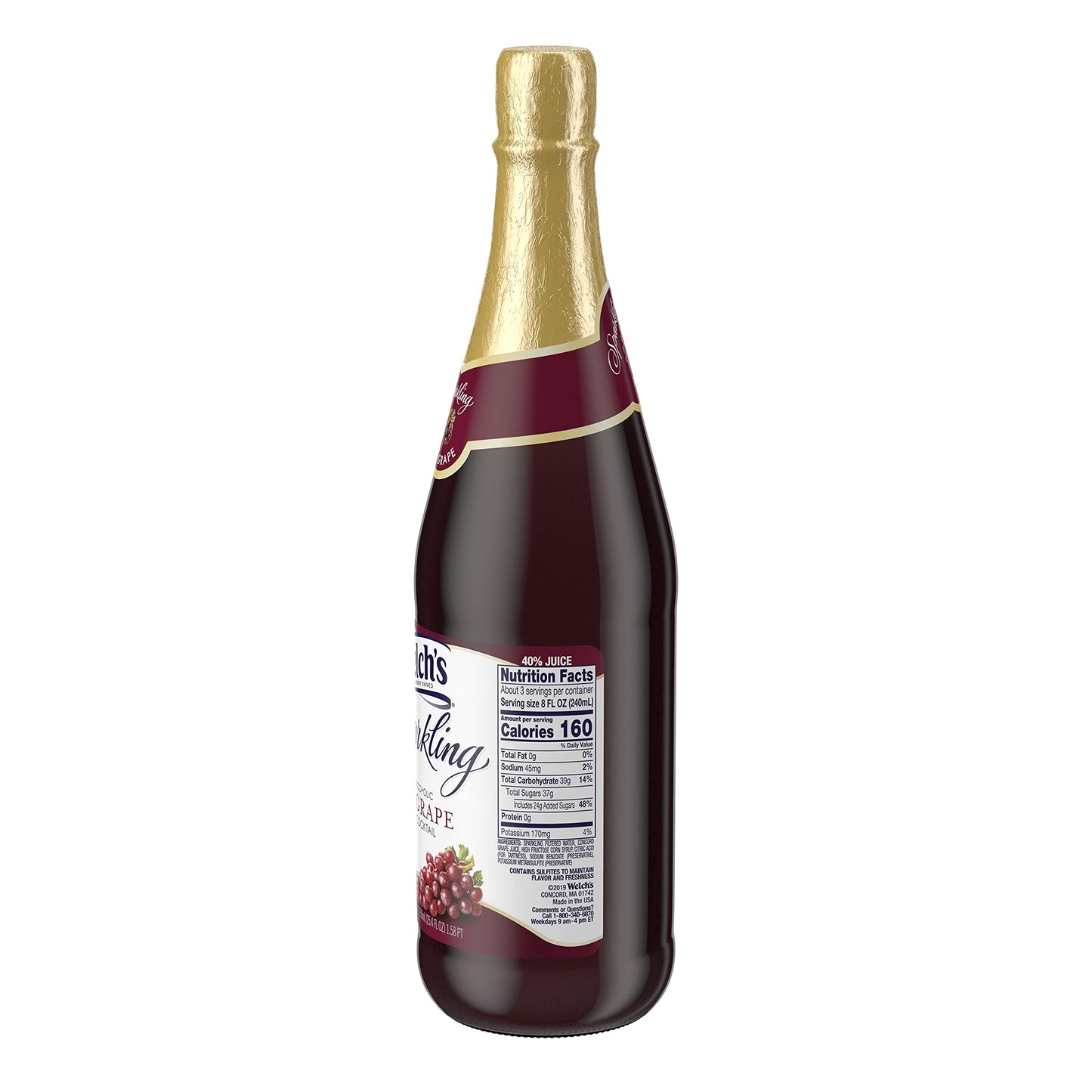 Welch's Sparkling Red Juice, Grape, 750 ml