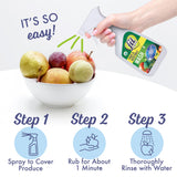 FIT Organic Fruit and Vegetable Wash Spray - USDA Certified Organic & Kosher Produce Cleaner - Removes Surface Contaminants-Family & Pet Safe, Natural