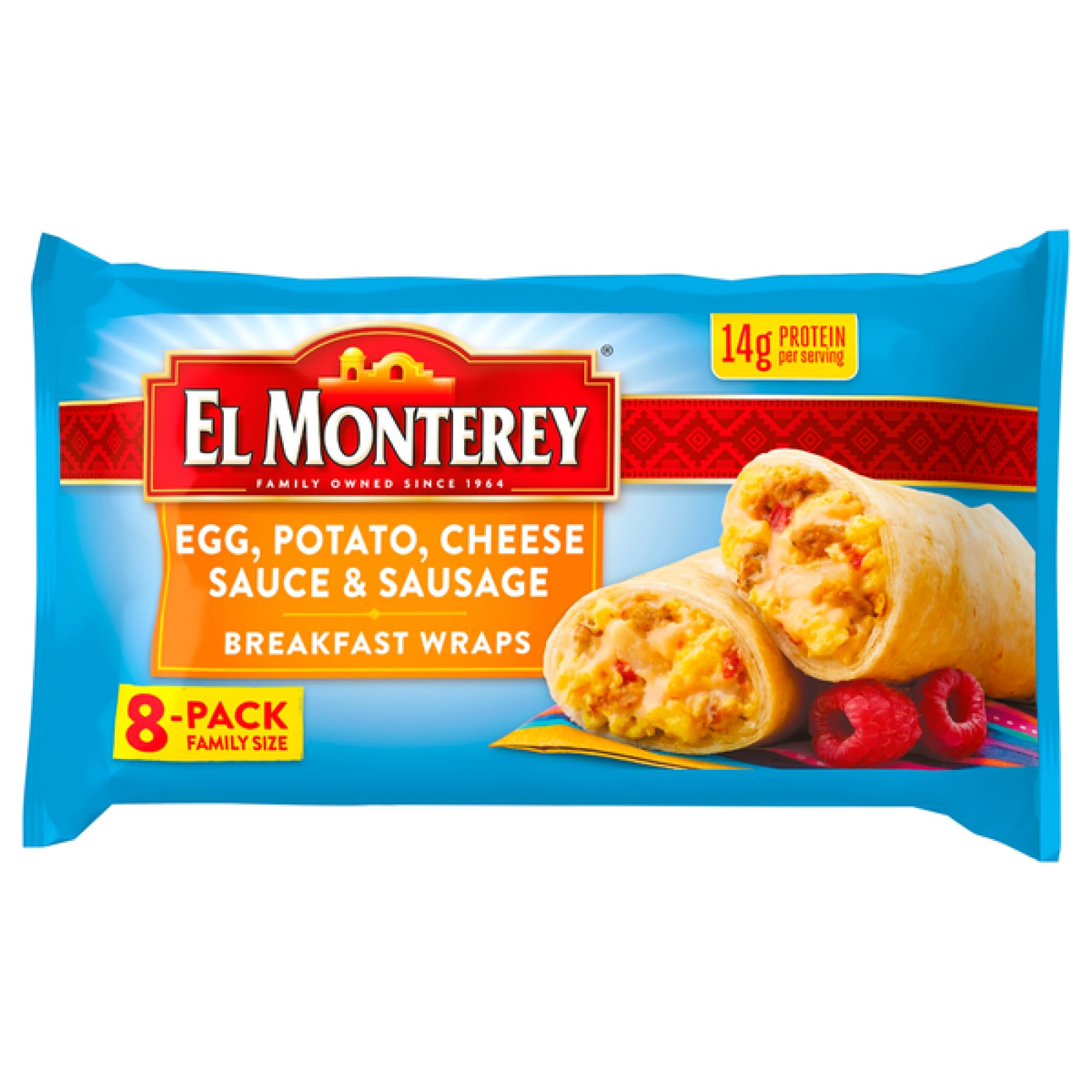 Salutem Vita - Egg Potato Cheese Sauce Sausage Breakfast Wraps, Gift Set, 28 oz - Pack of 4