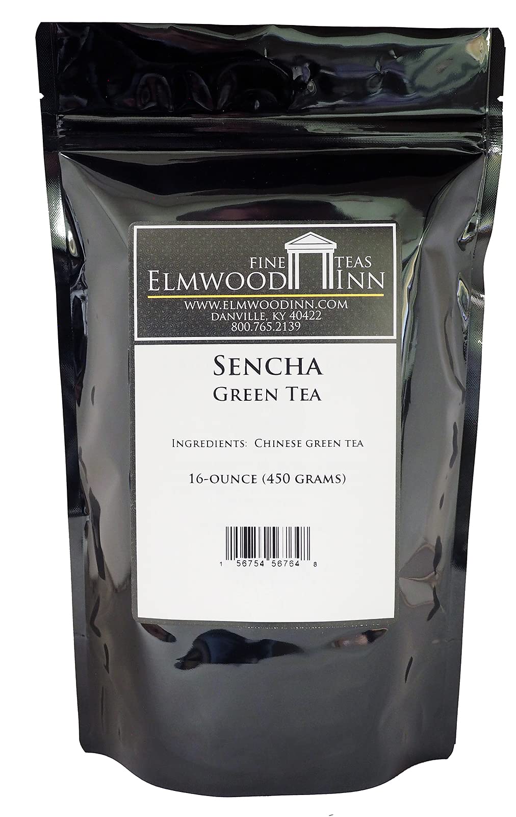 Elmwood Inn Fine Teas, Chinese Sencha Green Tea, 16-Ounce Pouch