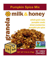 Milk & Honey Granola, Pumpkin Spice Mix, Non-GMO Project Verified, Women-Owned Company, 5 LB Bulk Bag