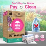 WBM Home Laundry Detergent Pods, Spring Fragrance Scent, 32 Count - HE Concentrated Laundry Pods with 10x Ultra Power Cleaning and 4D Laundry Stain