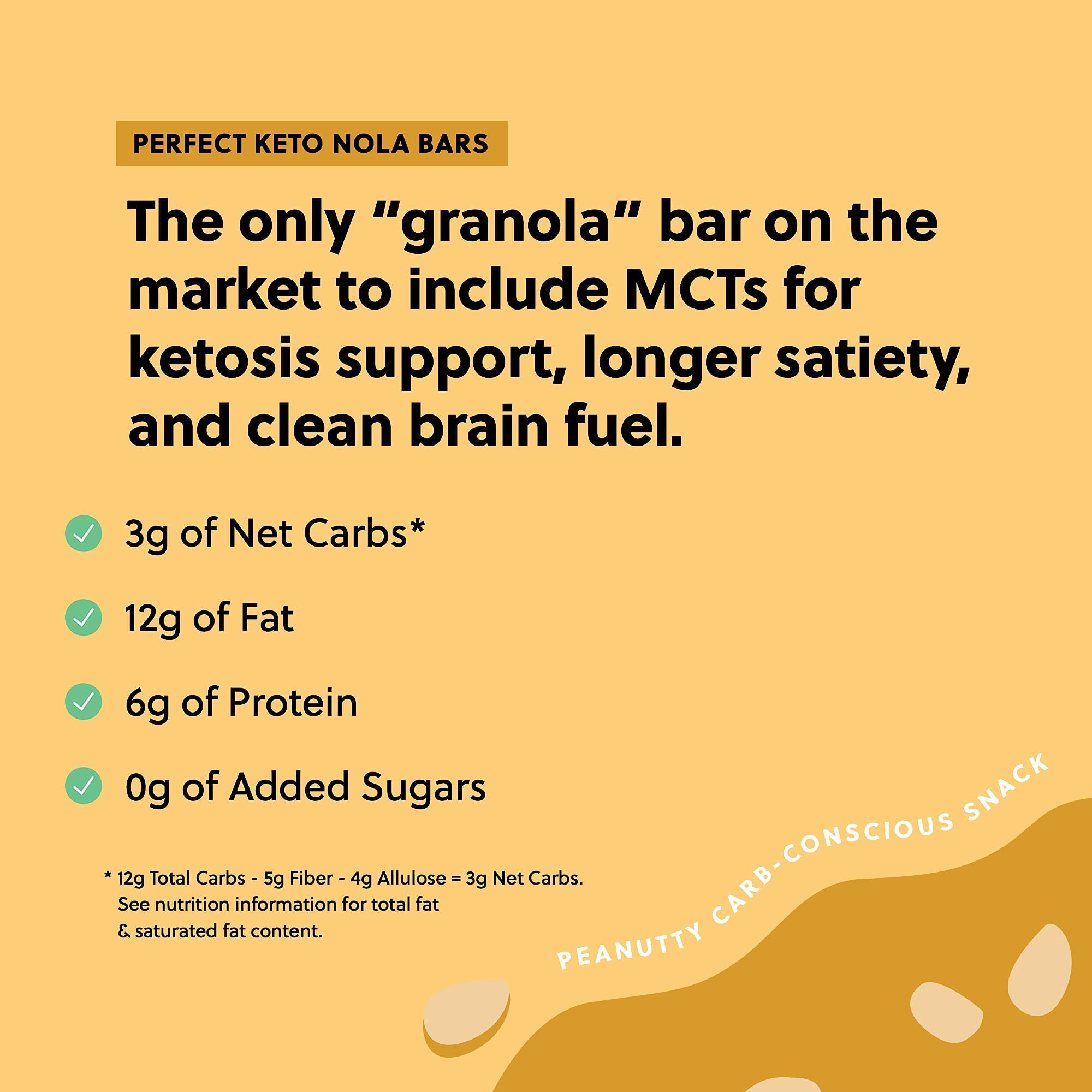 Perfect Keto Nola Bars | Gluten-Free Keto Granola Bars with Zero Added Sugar | Enjoy a Chewier, Nuttier, and Tastier Way to Curb Cravings and Start