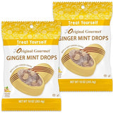 Bulk Ginger Candy Drops - 1.25lbs Gingermint Hard Candy Individually Wrapped - Nausea Relief and Digestion Aid | Natural Ginger Flavor with Soft