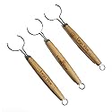 Larga Vitae Bamboo Thick Dish Brush Handle 3-Pack | Fits Tampico, Palm, Sisal & Natural Fiber Heads | Plastic-Free, Biodegradable | Zero Waste Kitchen