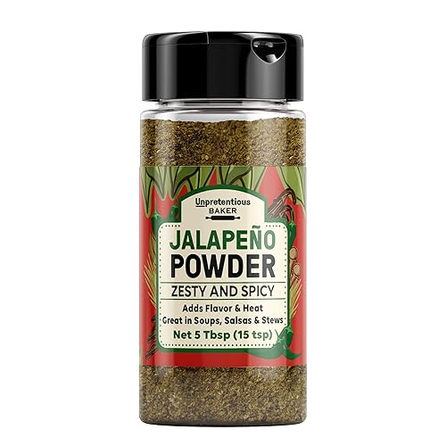 Unpretentious Jalapeno Powder (5 Tbsp), Hot & Spicy, Flavorful Seasoning, Great in Soups & Salsas