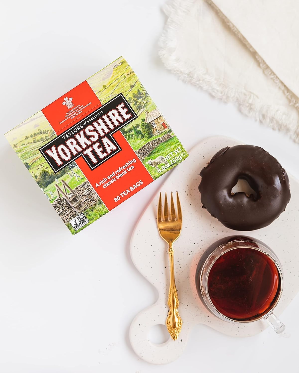 Yorkshire Tea, Red, Black Tea, Pillow Tea Bags, 80 Count (Pack of 1), Refreshing, Satisfying, and Strong, Classic British Breakfast Blend