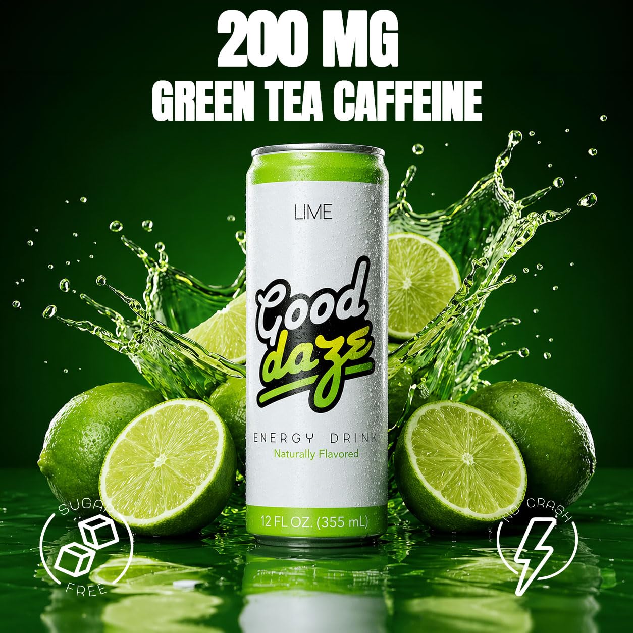 Good Daze Energy Drink with 200mg of Caffeine from Tea, Sugar Free, B Vitamins, L-Theanine, Pre Workout Performance with Antioxidants, Variety Pack