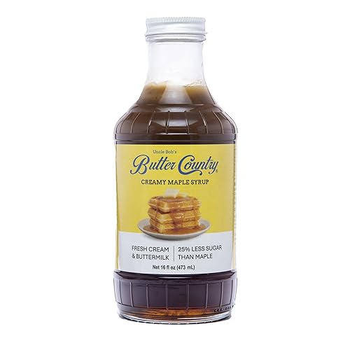 Butter Country Rich and Creamy Buttermilk Syrup | Creamy Maple Flavor | Premium Syrup for Breakfast & Desserts | 16 fl oz Bottle