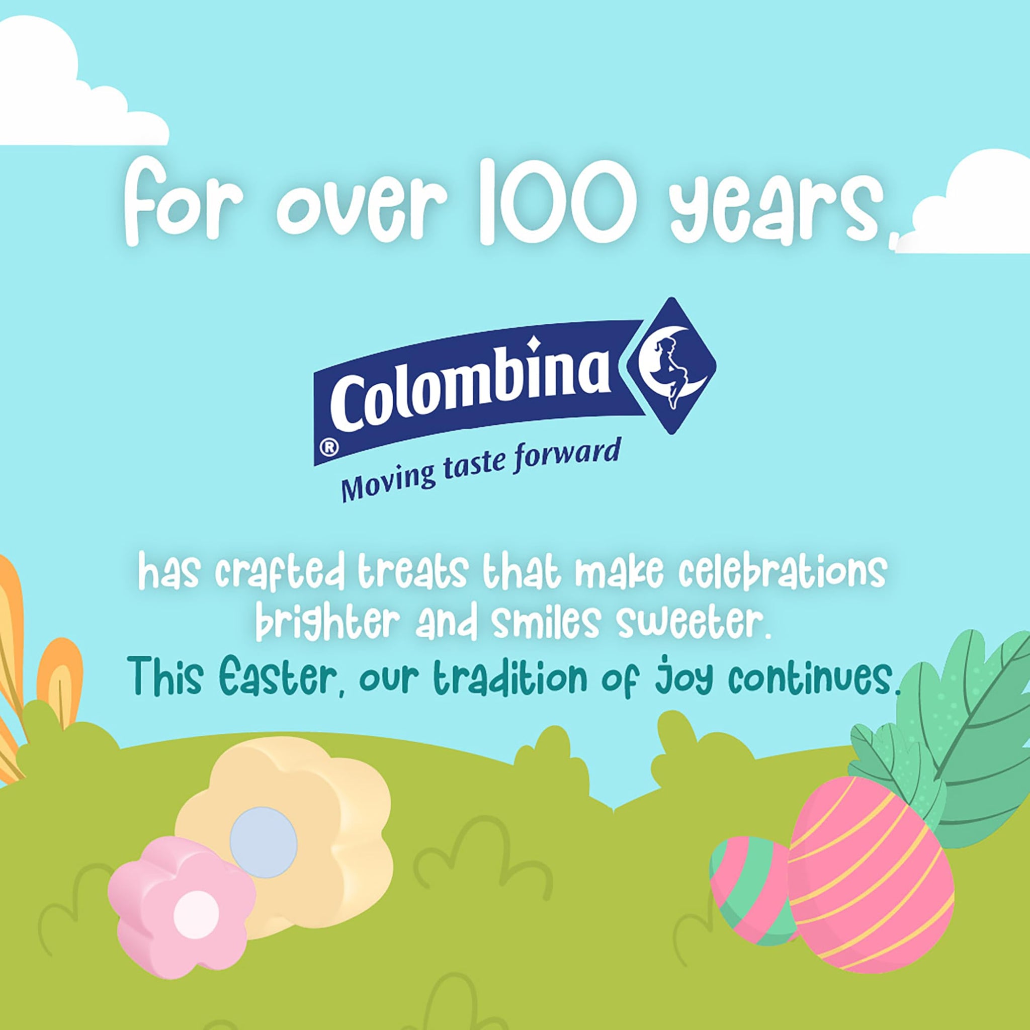 Colombina Spring Flower Marshmallows, Easter Candy for Kids and Teens, Vanilla Pastel Easter Basket Stuffers for Decorating & Snacking, 5.1 oz (Pack