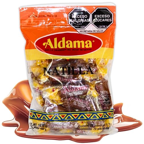 ALDAMA Natillas Chewy Caramel Milk Candy - Individually Wrapped, 14.1 oz (1-Pack, 20 Piece Per Pack)