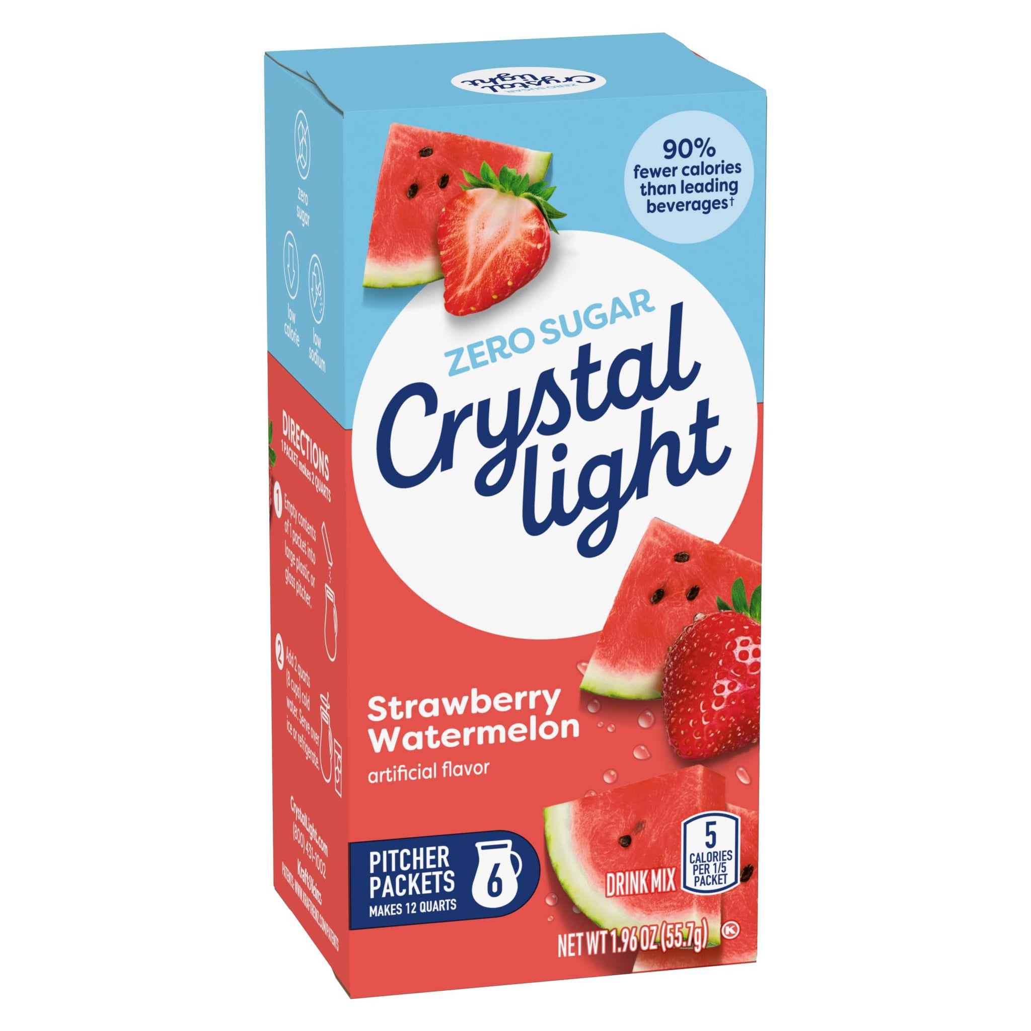 Crystal Light Drink Mix, Zero Sugar Powdered Water Enhancer, Artificially Flavored Low Calorie Beverage Mix, Powdered Soft Drink Mix for Flavorful