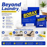 GuardH Borax Multipurpose Cleaner 750g 30 Sachets Natural Mineral Laundry Booster and Household Cleaning Powder for Stains Odor and Grout Eco-Friendly