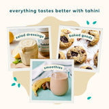Soom Foods Organic Tahini 16oz (1 Pack) | Roasted & Ground Sesame Seed Paste | Creamy Tahini for Dubai Chocolate, Hummus, Sauces | Vegan, Nut-Free