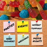 Gummy Candy Mix | 5 Pound Variety Pack | Gummy Bears, Worms,Blue and Red Raspberries | Assorted Fruit Flavors for Parties, Goodie Bags, Buffets