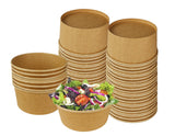 Klex 24 Oz 300 Pcs Kraft Paper Bowls, Disposable Salad Take-Out Containers