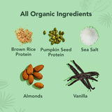 ALOHA Organic Plant Based Protein Bars, Vanilla Almond Crunch, 1.98-Ounce Bars, (Pack of 12)
