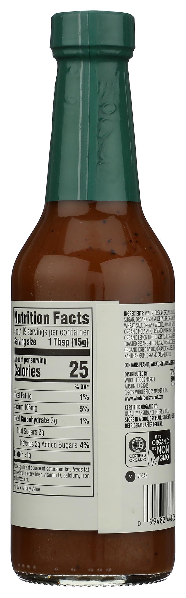 365 by Whole Foods Market, Organic Peanut Sauce, 10 Ounce