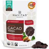 Navitas Organics Organic Bittersweet Cacao Wafers, 8oz - Organic, Fairtrade, Non-GMO, Gluten-Free