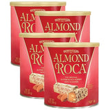 Almond Roca Pack of 4 Canisters - 10oz Individually Wrapped Chocolate Candy - Classic Buttercrunch Toffee with Almonds - Gluten Free, Kosher
