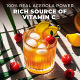 Gya Tea Co Acerola Cherry Powder 1.1 lb (17.64 oz), 52 Servings, - Natural Vitamin C Superfood Acerola Powder for Drinks, Smoothies, Beverages
