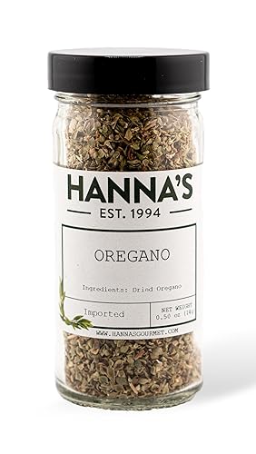 Hanna's Oregano Greek, Turkish, Herbs, Premium Quality, 4 fl oz Glass Jar