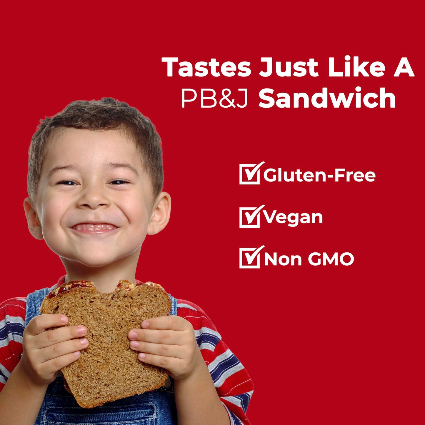 Betty Lou's PB&J Bars, Peanut Butter & Strawberry Snack, Gluten Free, Vegan, Non GMO, Deliciously Healthy Snacks, Individually Wrapped, 2 Oz Each (12