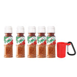 Portable 0.35oz Tajín Seasoning Bottle | On-the-Go Chili-Lime Flavor Enhancer Silicone Keychain Holder with Carabiner | Mini Travel Spice Kit (5 Pack)