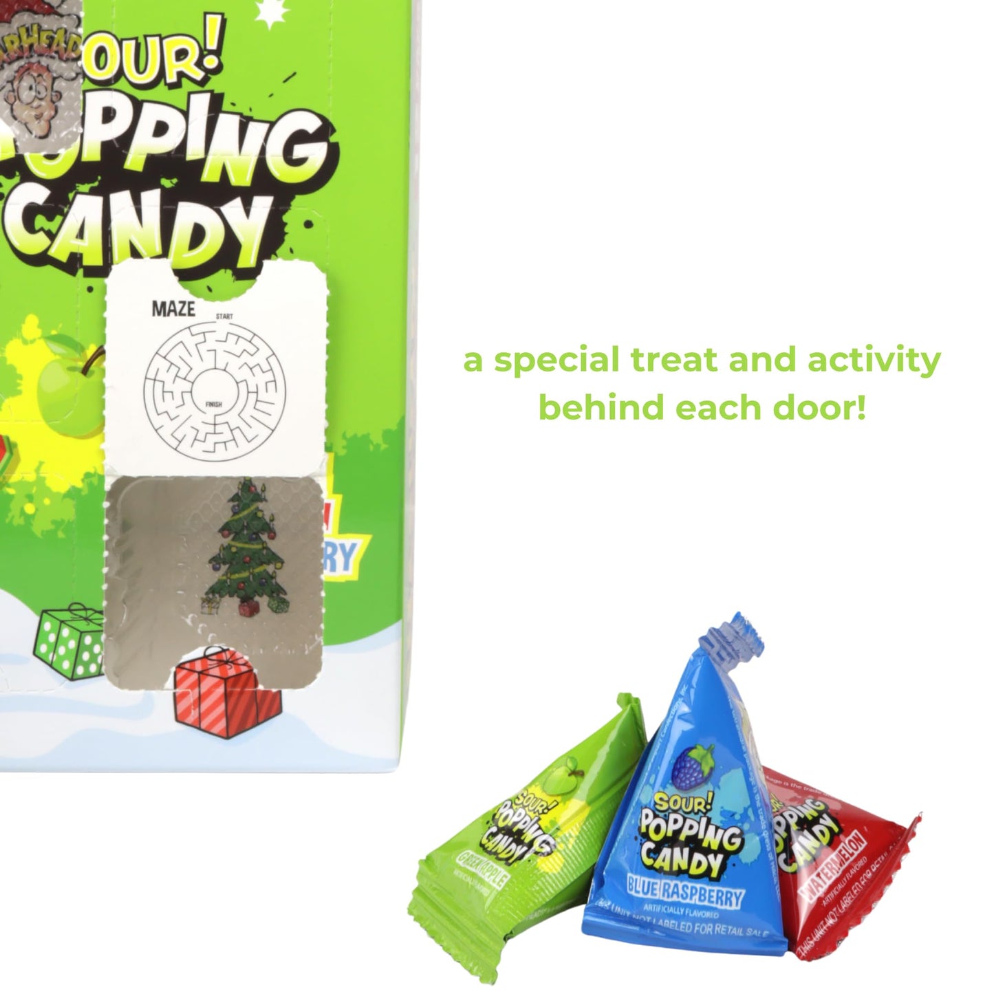Countdown to Christmas 2024 Hilco LLC, Individually Wrapped Sour Popping Candy, 12 Days Thank you!