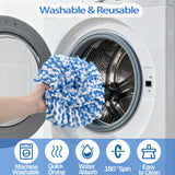 7-Pack Mop Replace Heads Compatible for O Ceda, Spin Mop Refill Head Replacement for RinseClean 2-Tank System - Fluffy Microfiber, Machine Washable