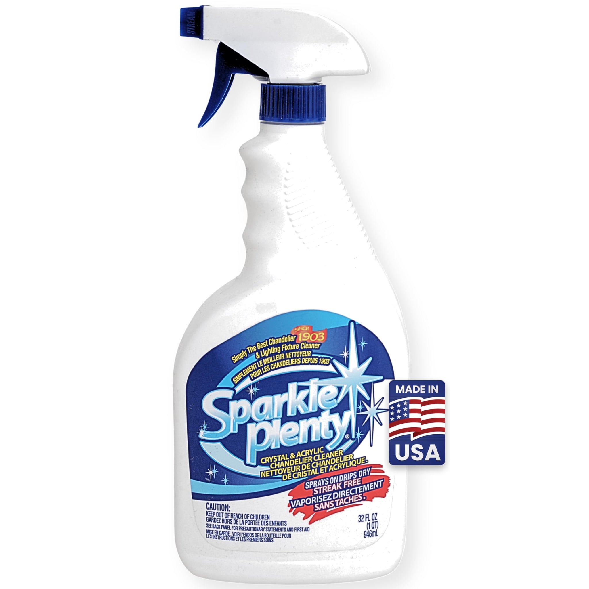 Sparkle Plenty Chandelier Cleaner Drip Dry Spray No Wipe - Dust Remover & Streak Free Glass Cleaner Spray for Chandeliers Crystals & Window Screen