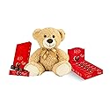 Red Delight Dark Chocolate Snack Size Bars - 0.92 oz, Pack of 24, Diamond-Shaped Keto Chocolate Bars - Keto Candy - Birthday Gift with 14” Plush Teddy