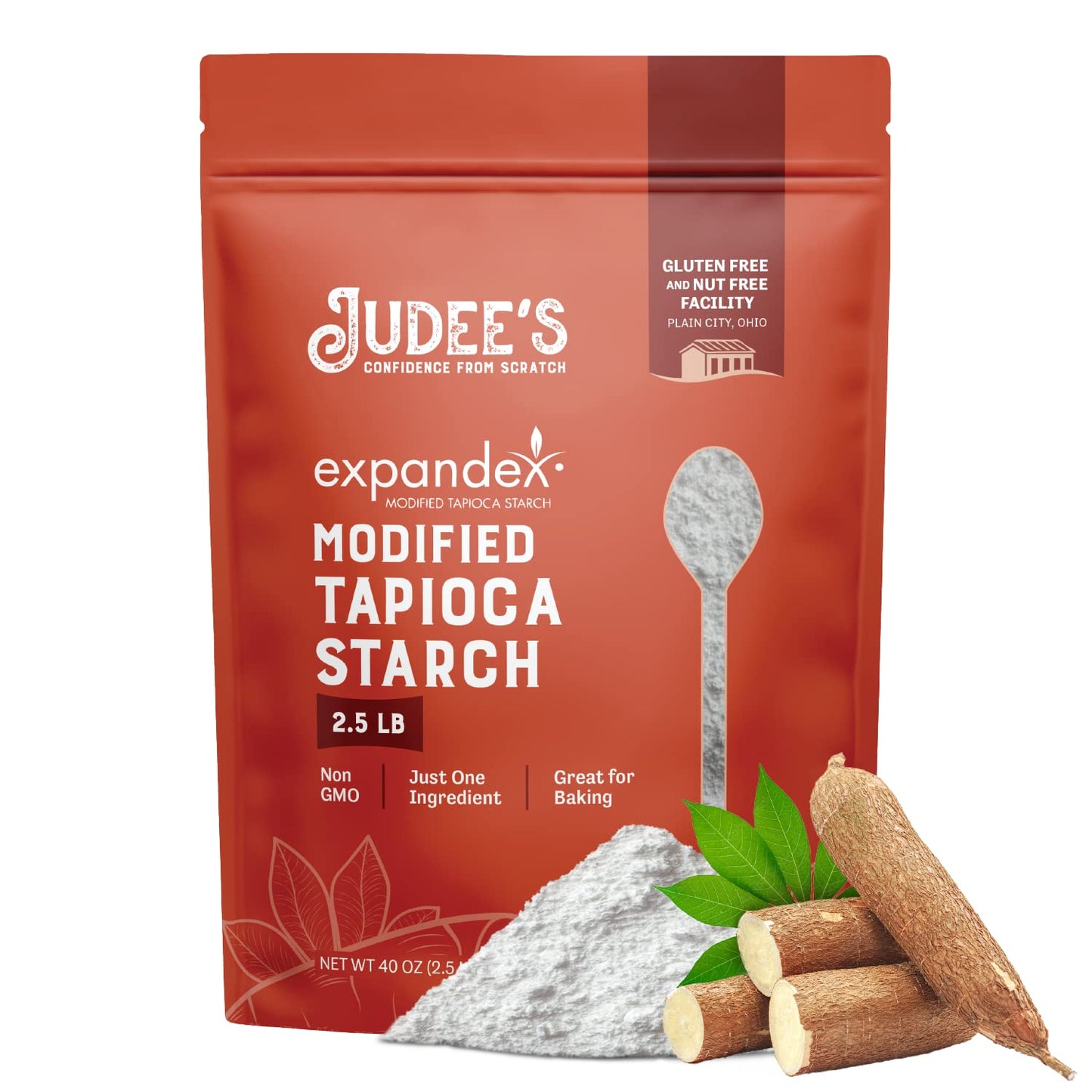 Judee's Gluten Free Expandex Modified Tapioca Starch - Gluten Free Baking - Thickener for Tortillas - 40 Oz