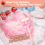 30 Pcs Wooden Hammers for Chocolate, Mini Breakable Heart Hammer Mallet for Chocolate Smash-able Heart, Smooth Finished Lacquer Free